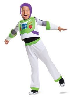 Fehér-Zöld-Lila Disney Pixar Toy Story Buzz Lightyear Deluxe Jelmez Kisfiúknak 